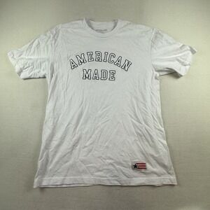 American Giant Shirt Mens XL White Flag Collection American Made Tee Graphic